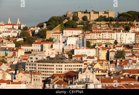 Lisbon overview, landscape mode. Stock Photo