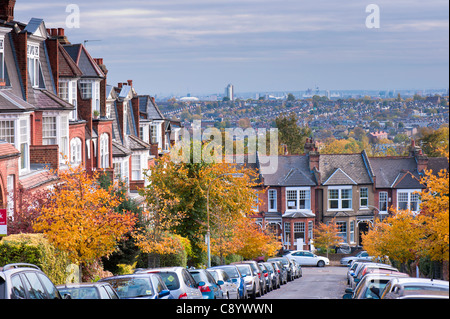Residential street, Muswell Hill, London, United Kingdom Stock Photo