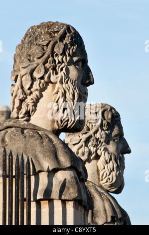 Emperor's Heads, Sheldonian Theatre, Broad Street, Oxford. Stock Photo