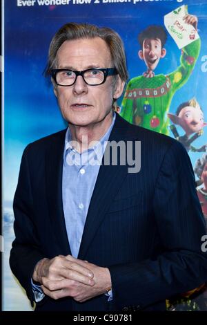 Actor Bill Nighy attends the World Premiere of 'Arthur Christmas' at The Empire, Leicester Square on 6th November 2011. Persons pictured: Bill Nighy . Picture by Julie Edwards Stock Photo