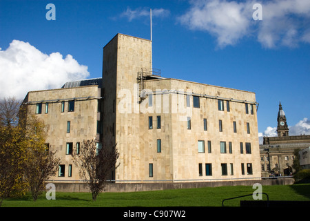 Bolton Crown Court (+ town hall beyond), Blackhorse Street, Bolton, Greater Manchester, England, UK Stock Photo