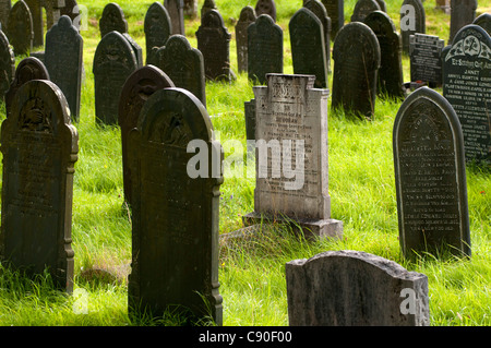 Cemetery in the village of Garmon Chapel, Snowdonia National Park, Wales, UK Stock Photo