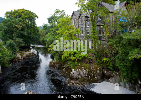 The village of Betws-y-coed, Snowdonia National Park, Wales, UK Stock Photo
