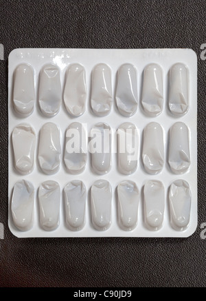 empty tablet or pill bubble pack Stock Photo