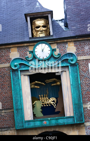 Marionnette clock in Charleville-Mézières France Stock Photo