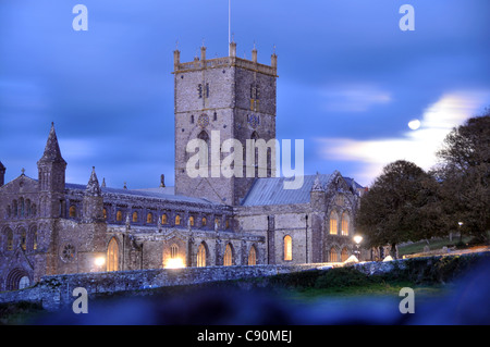 St. Davids cathedral in Pembrokeshire, Pembrokeshire Coast National Park, south-Wales, Wales, Great Britain Stock Photo