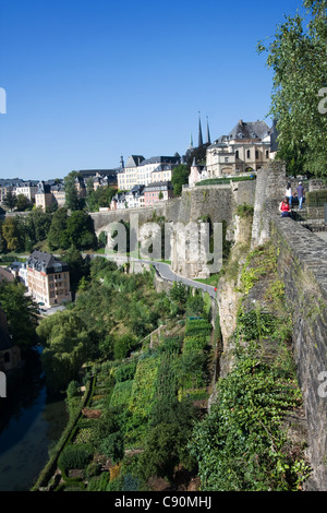 The Grund in luxembourg City Stock Photo