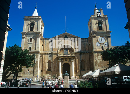 St. Johns Co-Cathedral was built by the Knights of Malta between 1573 and 1578. Valletta is the capital city of Malta. Stock Photo