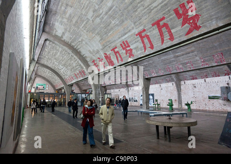 Hall in the Art District 798 Dashanzi former weapon factory constructed by engineers from the former GDR centre for the artistic Stock Photo