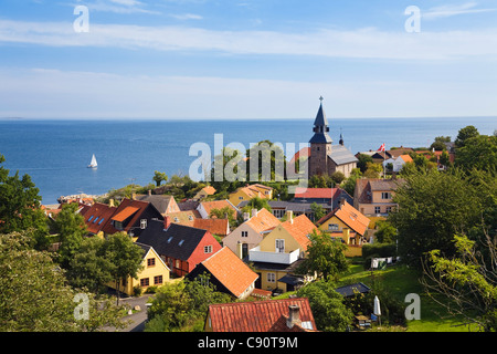 Gudhjem village at the east coast, Bornholm, Denmark, Europe Stock Photo