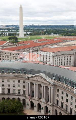 View from the old post office building to Washington Monument, Washington, District of Columbia, United States of America, USA Stock Photo