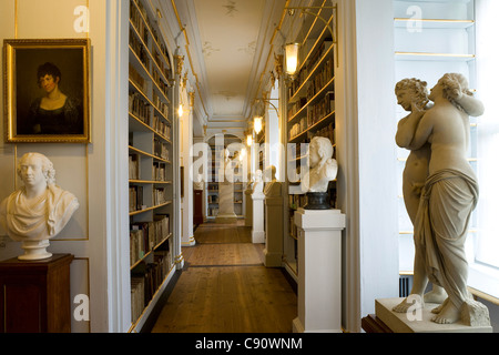 The historic Rococo room of the Duchess Anna Amalia Library, Weimar, Thuringia, Germany, Europe Stock Photo