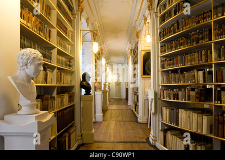 The historic Rococo room of the Duchess Anna Amalia Library, Weimar, Thuringia, Germany, Europe Stock Photo