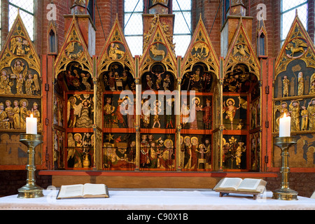 Altar of Cismar monastery, Cismar, Schleswig-Holstein, Germany, Europe Stock Photo