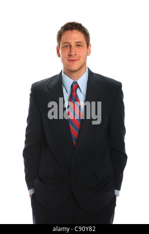 portrait of man with suit, isolated over white background Stock Photo ...