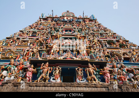 The temples of Chennai area are a visual confirmation of the splendor of culture religion and architecture of Tamil Nadu state Stock Photo