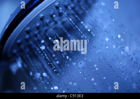 Shower Head with running water Stock Photo