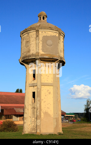 The water tower in Vukovar was heavily damaged in the battles of the Serbian war of 1991 and it has been preserved as a symbol Stock Photo