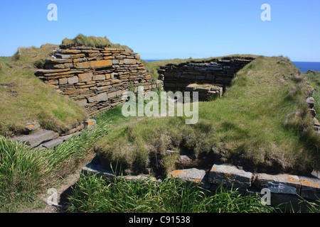 The Brough of Deerness is a Viking Age site perched on the top of a rock stack in Orkney. A Chapel is the most easily