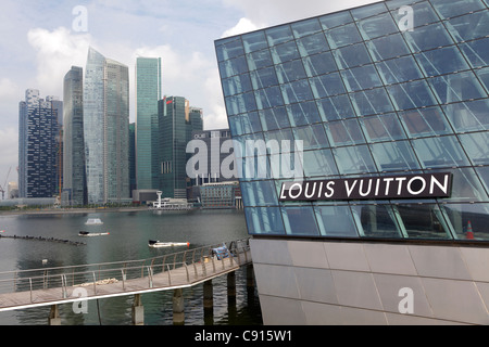 Louis Vuitton store at Marina Bay Sand, Singapore Stock Photo