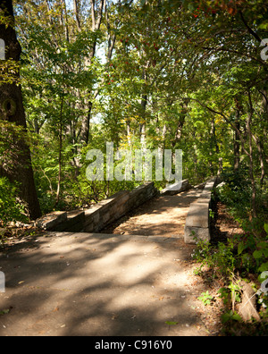 Prospect Park in Brooklyn offers a natural sanctuary from busy everyday life with its many open spaces trees and lakes.  Date Stock Photo