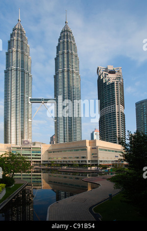 Petronas Towers in the city centre of Kuala Lumpur, Malysia, Asia Stock Photo