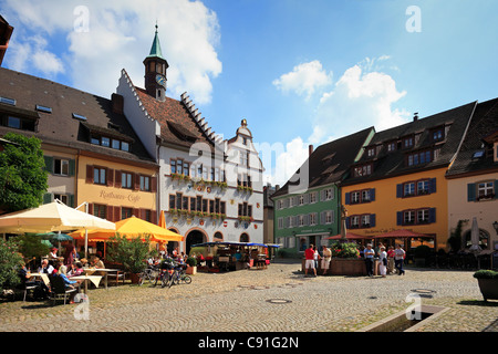 City hall at the market place, Staufen im Breisgau, Breisgau-Hochschwarzwald, Black Forest, Baden-Wuerttemberg, Germany Stock Photo