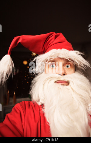 Man wearing Santa Claus suit Stock Photo