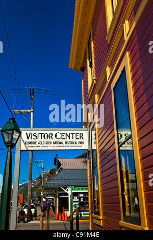 Visitor Center of Klondike Gold Rush National Historical Park, Skagway, Southeast Alaska, Summer Stock Photo