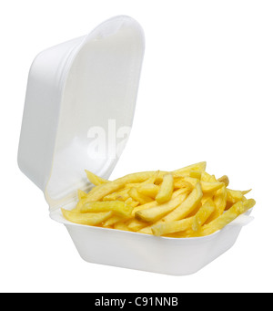 Download Yellow Box Of French Fries Isolated On White Background Stock Photo Alamy PSD Mockup Templates