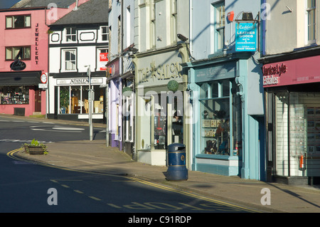 Shops in King Street, Ulverston, Cumbria, England UK Stock Photo