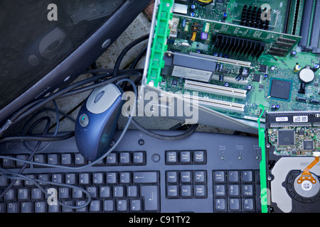 Abstract computer junk Stock Photo