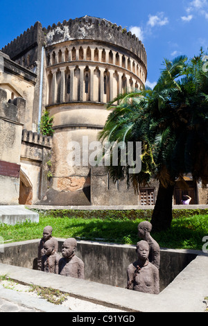 The slave memorial in Stone Town, Zanzibar Stock Photo