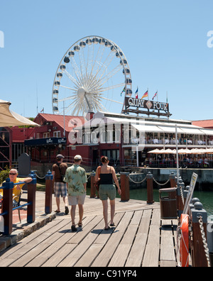 The V&A Waterfront in Cape Town is a highly popular shopping and tourist destination with many attractions shops and a large Stock Photo