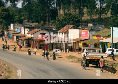 Thyolo District is a major tea growing area of Southern Malawi. Stock Photo