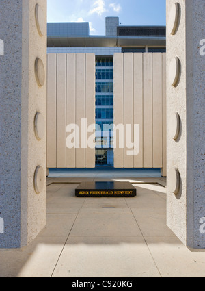 The John F Kennedy Memorial, in John F Kennedy Memorial Plaza, Dallas, Texas, USA Stock Photo