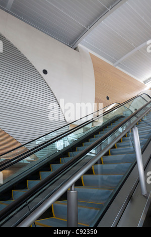 Escalators at the San Jose International Airport in California Stock Photo