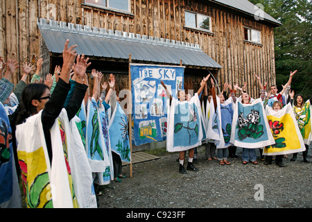 Bread & Puppet performance in Glover VT Stock Photo