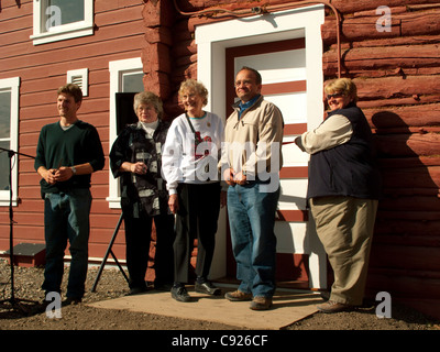 Grand Opening of the General Manager's Office, Kennicott Mine, Wrangell-St. Elias National Park, Alaska Stock Photo