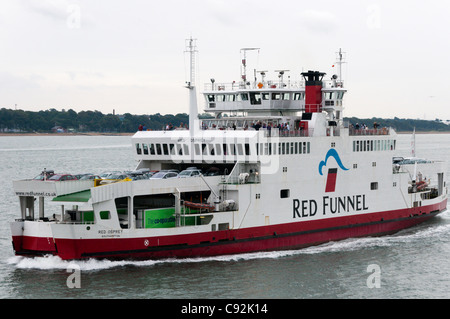 The Red Funnel operated isle of Wight ferry. Stock Photo