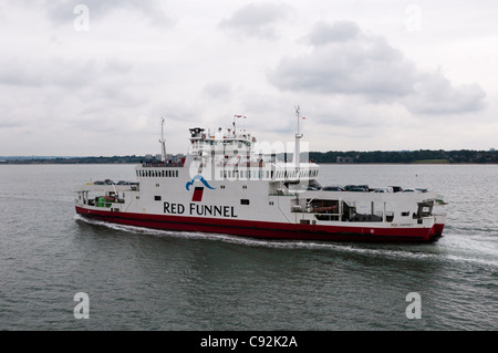 The Red Funnel operated isle of Wight ferry. Stock Photo