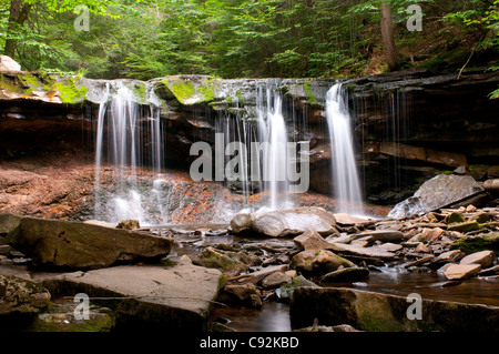 Oneida Falls in Ricketts Glen State Park, PA. Stock Photo