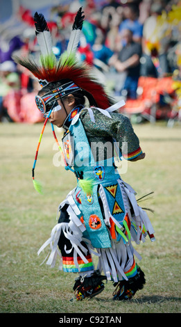 Scottsdale, Arizona - Participant in the inter-tribal Red Mountain Eagle Powwow held at the Pima-Maricopa Indian Community. Stock Photo