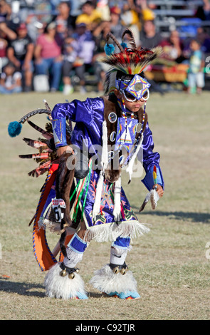 Scottsdale, Arizona - Participant in the inter-tribal Red Mountain Eagle Powwow held at the Pima-Maricopa Indian Community. Stock Photo