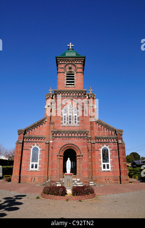 The Tabira Catholic church was built in 1918 in a Western architectural style. Stock Photo
