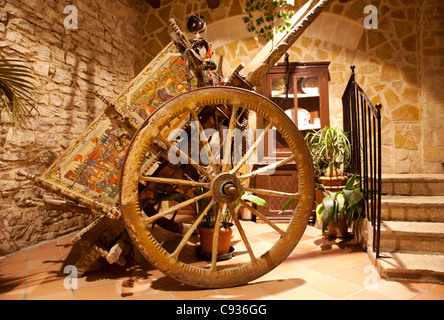 Sicily, Italy, A 'carretto Siciliano' - the traditional typical, decorated Sicilian cart Stock Photo