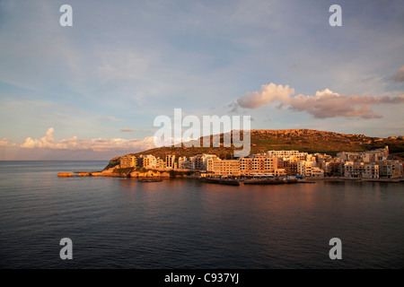 Gozo, Malta, Europe; Part of the surroundings of the port in Marsalform still used as a base for local fisherman Stock Photo