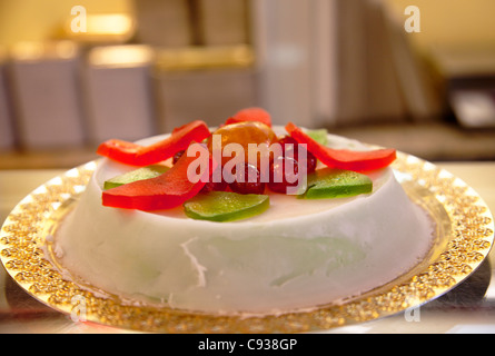 Sicily, Italy, Western Europe; 'Cassata Siciliana', one of the staple items of typical Sicilian sweets Stock Photo