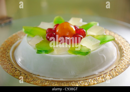 Sicily, Italy, Western Europe; 'Cassata Siciliana', one of the staple items of typical Sicilian sweets Stock Photo