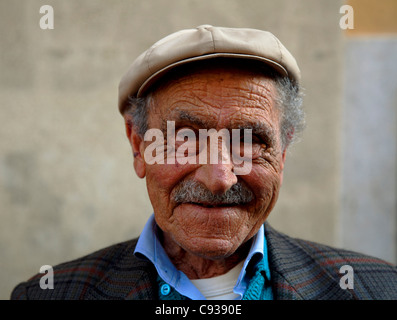 Sicily, Italy, Western Europe; An elderly Sicilian from Trapani Stock Photo